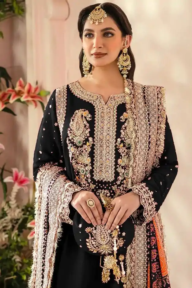 FC MARIA-A 1074 Black Color Georgette Embroidery Work Salwar Suit Wedding, Party, Festive events, Expected Delivery 4-6 Working Days @2149 | Casual Suits, Creative suits, Designer Suits, Palazzo Suits, Party Wear Suits, Patiala Suits, Salwar suit, Straight Suits