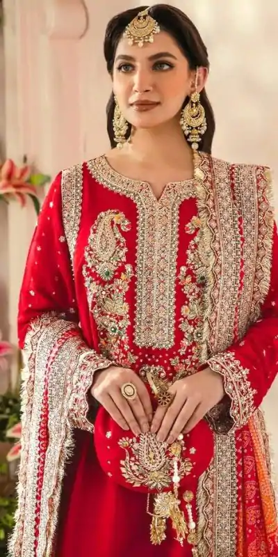 FC MARIA-A 1074 Red Color Georgette Embroidery Work Salwar Suit Wedding, Party, Festive events, Expected Delivery 4-6 Working Days @2149 | Casual Suits, Creative suits, Designer Suits, Palazzo Suits, Party Wear Suits, Patiala Suits, Straight Suits