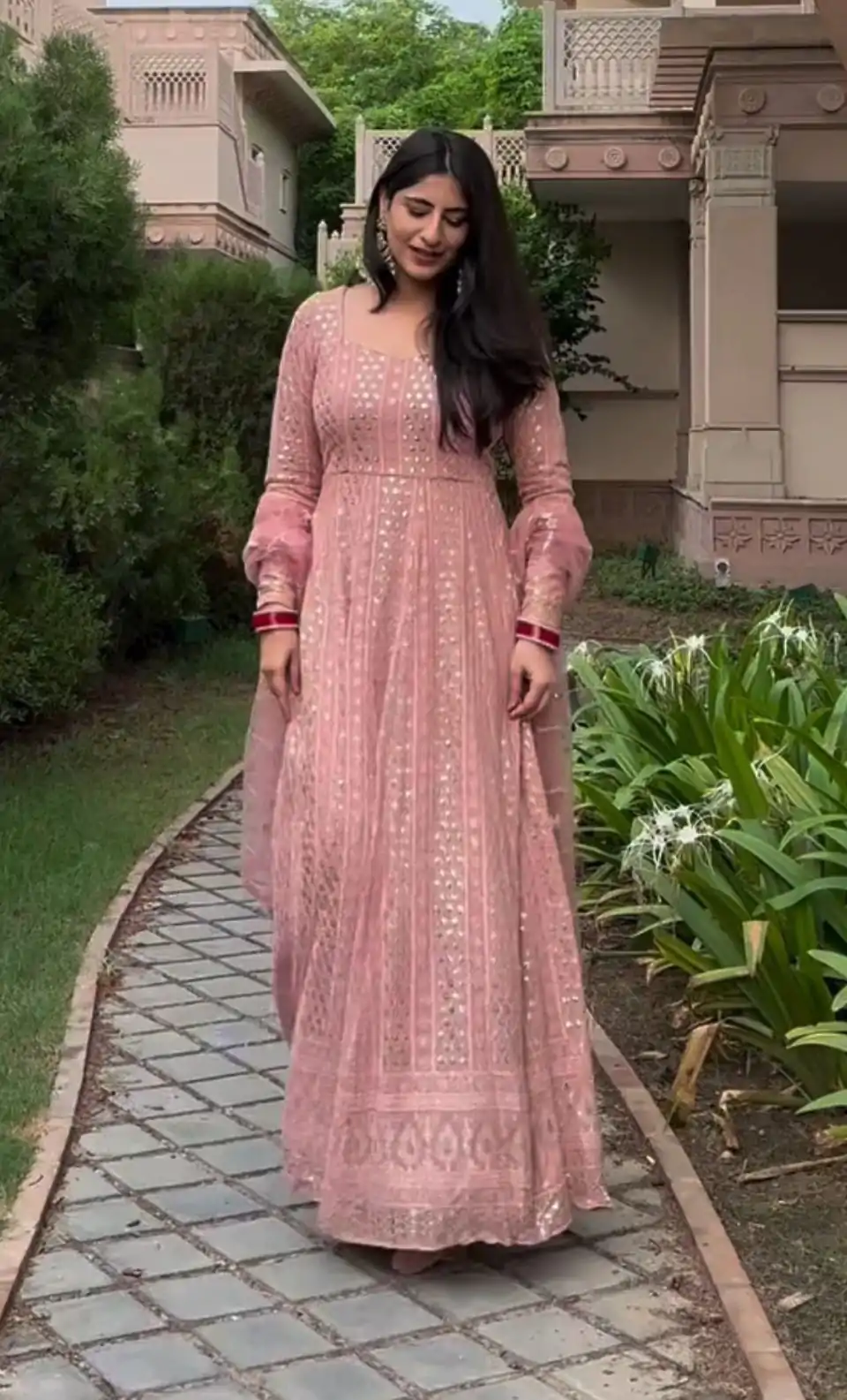 VLM 207 Pink Color Georgette Embroidery Sequence Salwar Suit Wedding, Party, Festive, Events Expected Delivery 4-6 Working Days @ 2449/- Only | Casual Suits, Creative suits, Designer Suits, Party Wear Suits, Salwar suit, Straight Suits