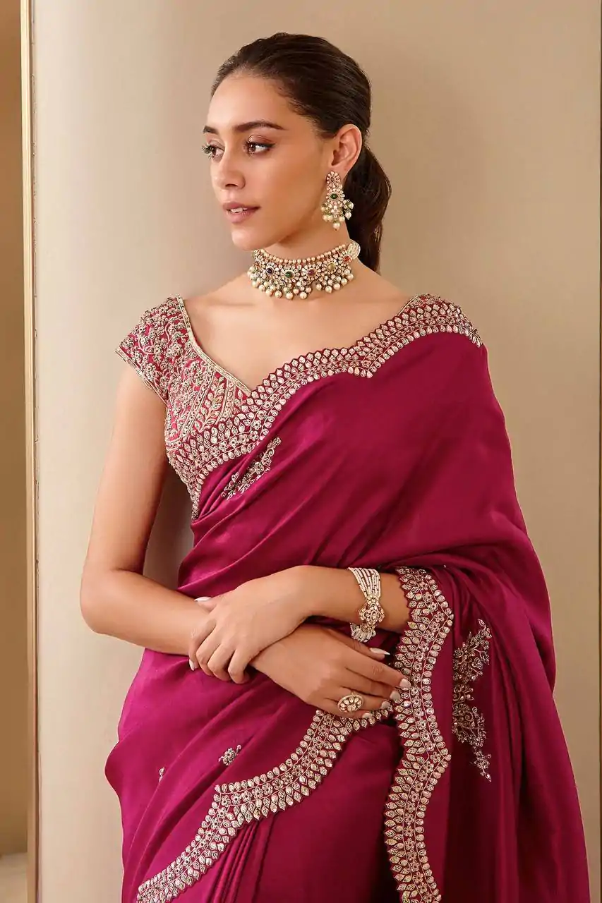 BT 1233 Pink Color Vichitra Silk Sequins Embroidery Saree Casual, Party Wear, Traditional Wear, Wedding Wear, Events Etc.@1999/- | Bollywood Sarees, Creative Sarees, Designer Sarees, Ethnic Saree, Modern Digital sarees, Party Wear Sarees, Sarees