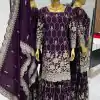 SR 1616 Purple Color Heavy Chinnon Silk Embroidery Work Sharara Suit Wedding, Party, Festive, Events Etc. Expected Delivery 4-6 Working Days @2199Only | Casual Suits, Creative suits, Designer Suits, Palazzo Suits, Party Wear Suits, Salwar suit, Straight Suits