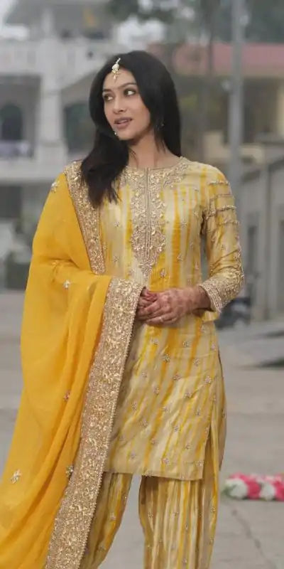 SSR 480 Yellow Color Chinnon Embroidery Sequence Salwar Suit Wedding, Party, Festive, Events Expected Delivery 4-6 Working Days @ 2499/- | Casual Suits, Jump Suits, Creative suits, Designer Suits, Palazzo Suits, Party Wear Suits, Patiala Suits, Salwar suit, Straight Suits