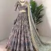 ZSR 3073 Blue Color Chinon Silk Digital Printed Lehenga Choli Wedding, Party, Events Etc. Expected Delivery 4-6 Working Days 2399/- | Creative Lehenga, Bollywood Lehenga, Designer Lehenga, Embroidered Lehenga, Lehenga, Party Wear Lehenga