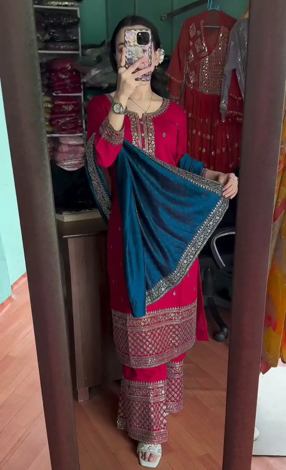 SRK 5140 Pink Color Pure Chinnon Silk Embroidery Sequence Salwar Suit Wedding, Party, Festive, Events Expected Delivery 4-6 Working Days @ 1899/- | Casual Suits, Jump Suits, Creative suits, Designer Suits, Palazzo Suits, Party Wear Suits, Patiala Suits, Salwar suit, Straight Suits
