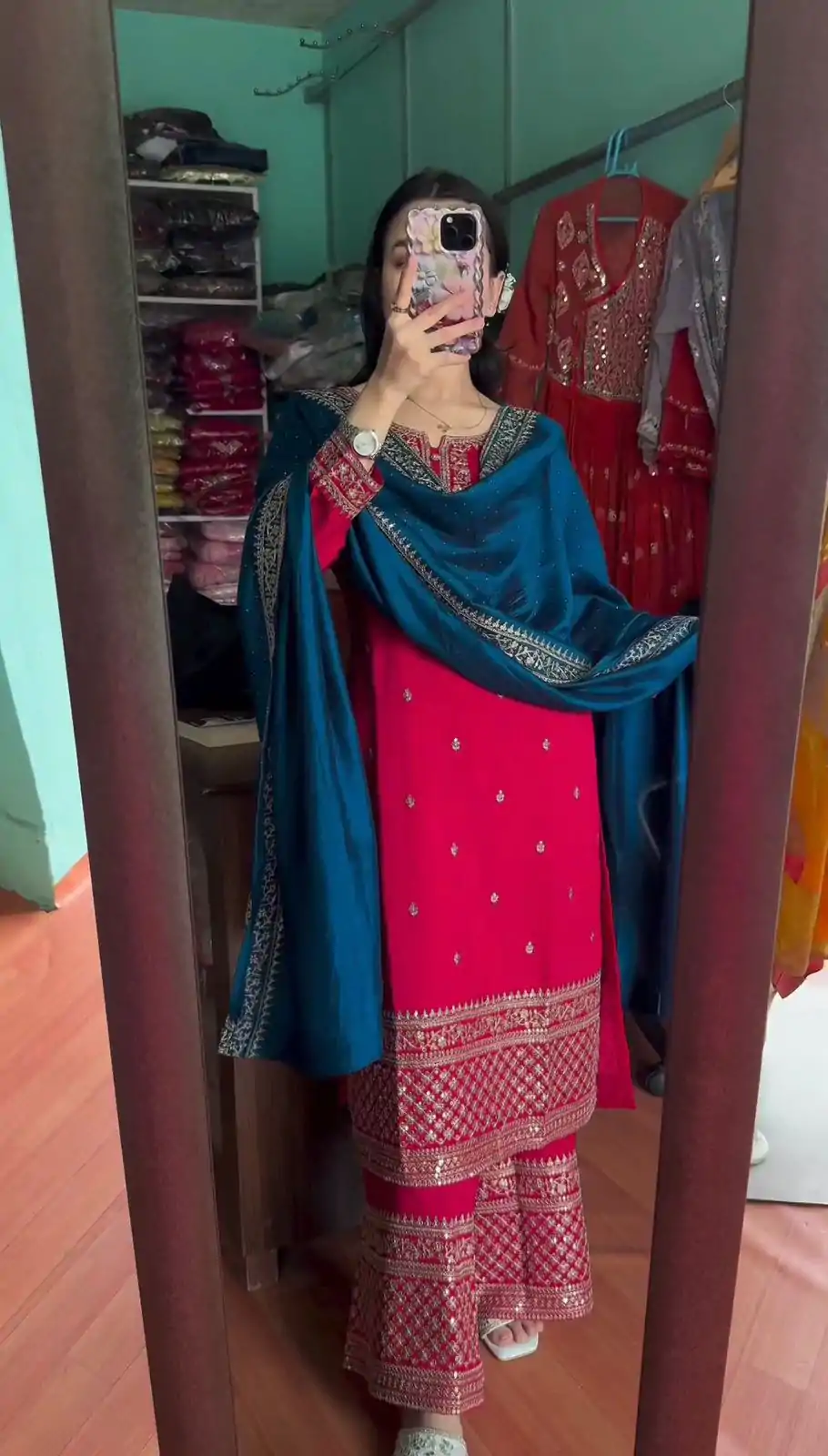 SRK 5140 Pink Color Pure Chinnon Silk Embroidery Sequence Salwar Suit Wedding, Party, Festive, Events Expected Delivery 4-6 Working Days @ 1899/- | Casual Suits, Jump Suits, Creative suits, Designer Suits, Palazzo Suits, Party Wear Suits, Patiala Suits, Salwar suit, Straight Suits