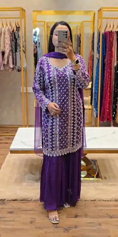 1RTC 5722 Violet Color Chinon Silk Thread With Sequence Salwar Suit Wedding, Party, Festive, Events Etc. Expected Delivery 4-6 Working Days @2149/- | Casual Suits, Jump Suits, Creative suits, Designer Suits, Palazzo Suits, Party Wear Suits, Patiala Suits, Salwar suit, Straight Suits