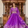 Ram 027 Violet Color Georgette Multi Sequence Work Lehenga Choli Casual, Wedding, Festive, Events Expected Delivery 4-6 Working Days @3049/- | Creative Lehenga, Bollywood Lehenga, Designer Lehenga, Embroidered Lehenga, Lehenga, Party Wear Lehenga