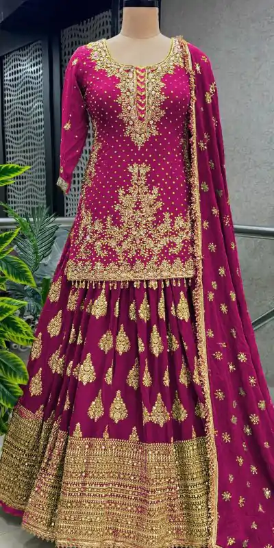 NSR 806 Pink Color Pure Chinnon Silk Embroidery Lehenga Choli Casual, Party Festive, Events Etc. Expected Delivery 4-6 Working Days @2199/- | Creative Lehenga, Bollywood Lehenga, Designer Lehenga, Embroidered Lehenga, Lehenga, Party Wear Lehenga, Straight Suits