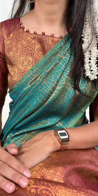 YNF 7415 Teal Color Kanchi Weaves Zari Weaving Work Saree Casual Party Wear, Wedding, Events Etc. Expected Delivery 4-6 Working Days @1749 | Embroidered Sarees, Bollywood Sarees, Creative Sarees, Designer Sarees, Ethnic Saree, Modern Digital sarees, Party Wear Sarees, Sarees