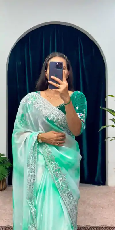 ST 480 Blue Color Burberry Blooming Embroidery Zari Saree Casual, Wedding, Party, Festive, Events Etc. Expected Delivery 4-6 Working Days @2449/- | Embroidered Sarees, Bollywood Sarees, Creative Sarees, Designer Sarees, Ethnic Saree, Modern Digital sarees, Party Wear Sarees, Sarees