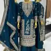 SRK 5146 Royal Blue Color Pure Chinnon Silk Embroidery Coding Dori Salwar Suit Wedding, Party, Festive, Events Expected Delivery 4-6 Working Days @ 2199/- | Casual Suits, Jump Suits, Creative suits, Designer Suits, Palazzo Suits, Party Wear Suits, Patiala Suits, Salwar suit, Straight Suits
