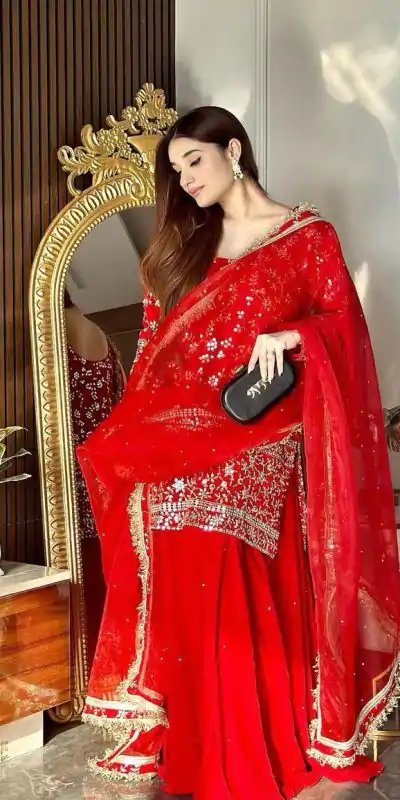 RTC 5621 Red Color Georgette Thread With Sequence Salwar Suit Wedding, Party, Festive, Events Etc. Expected Delivery 4-6 Working Days @2049/- | Casual Suits, Jump Suits, Creative suits, Designer Suits, Palazzo Suits, Party Wear Suits, Patiala Suits, Salwar suit, Straight Suits