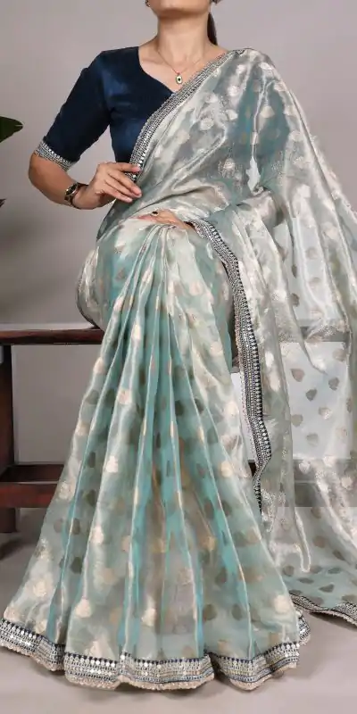 YNF 7113 Sky Blue Color Banarasi Tissue Silk Zari Weaving Work Saree Casual Party Wear, Wedding, Events Etc. Expected Delivery 4-6 Working Days @1699 | Embroidered Sarees, Bollywood Sarees, Creative Sarees, Designer Sarees, Ethnic Saree, Modern Digital sarees, Party Wear Sarees, Sarees