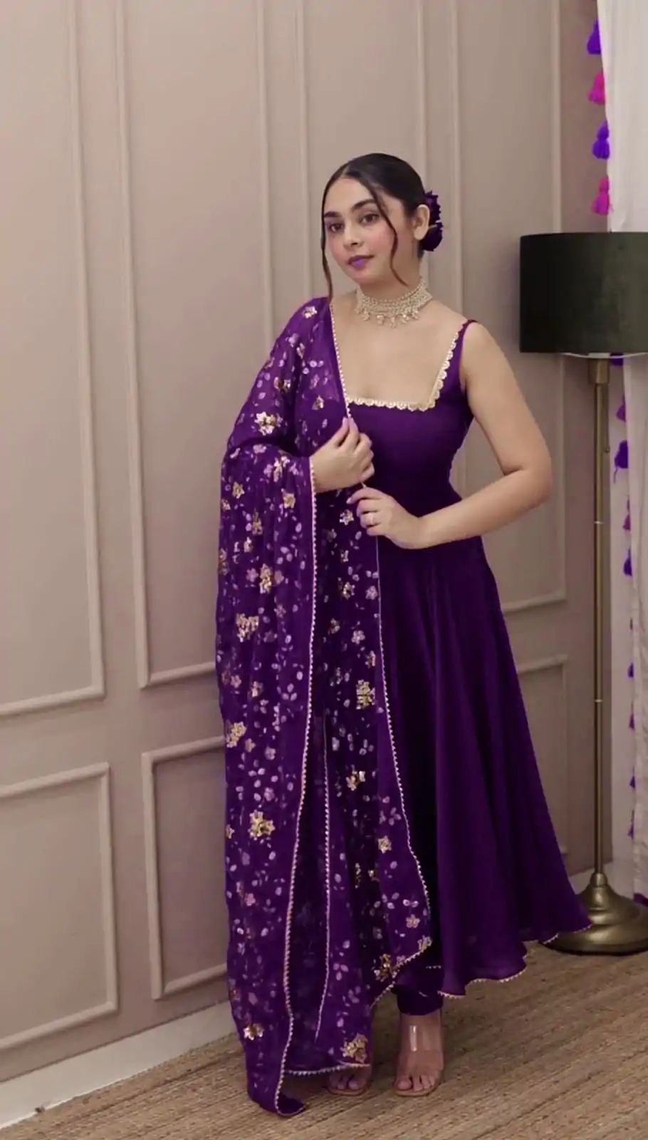 SRK 5128 Violet Color Heavy Faux Georgette With Fully Flair Salwar Suit Wedding, Party, Festive, Events Expected Delivery 4-6 Working Days @ 1899/- | Casual Suits, Jump Suits, Creative suits, Designer Suits, Palazzo Suits, Party Wear Suits, Patiala Suits, Salwar suit, Straight Suits