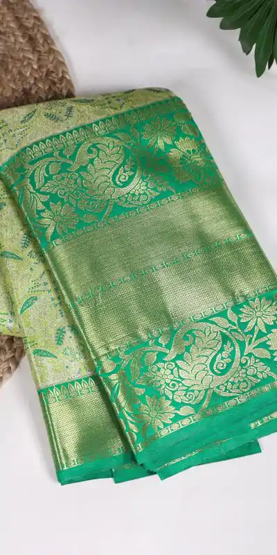 YNF 7415 Green Color Jacquard Silk Zari Weaving Work Saree Casual Party Wear, Wedding, Events Etc. Expected Delivery 4-6 Working Days @3999 | Embroidered Sarees, Bollywood Sarees, Creative Sarees, Designer Sarees, Ethnic Saree, Modern Digital sarees, Party Wear Sarees, Sarees