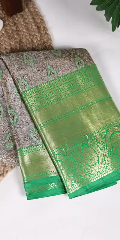 YNF 7415 Grey Color Jacquard Silk Zari Weaving Work Saree Casual Party Wear, Wedding, Events Etc. Expected Delivery 4-6 Working Days @3999 | Embroidered Sarees, Bollywood Sarees, Creative Sarees, Designer Sarees, Ethnic Saree, Modern Digital sarees, Party Wear Sarees, Sarees