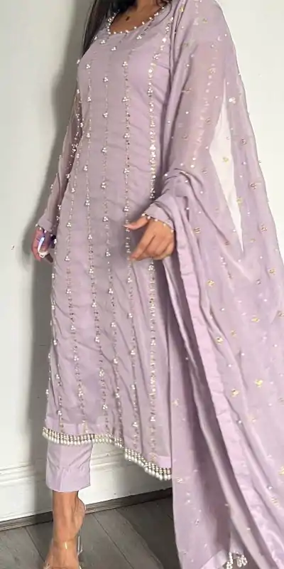 RTC 5731 Pink Color Georgette Thread Rivet Moti Salwar Suit Casual, Wedding, Party, Festive, Events. Expected Delivery 4-6 Working Days @2449/- | Bollywood Kurti, Creative Kurtis, Designer Kurti, Kurti, Party Wear Kurti, Selfie Kurti