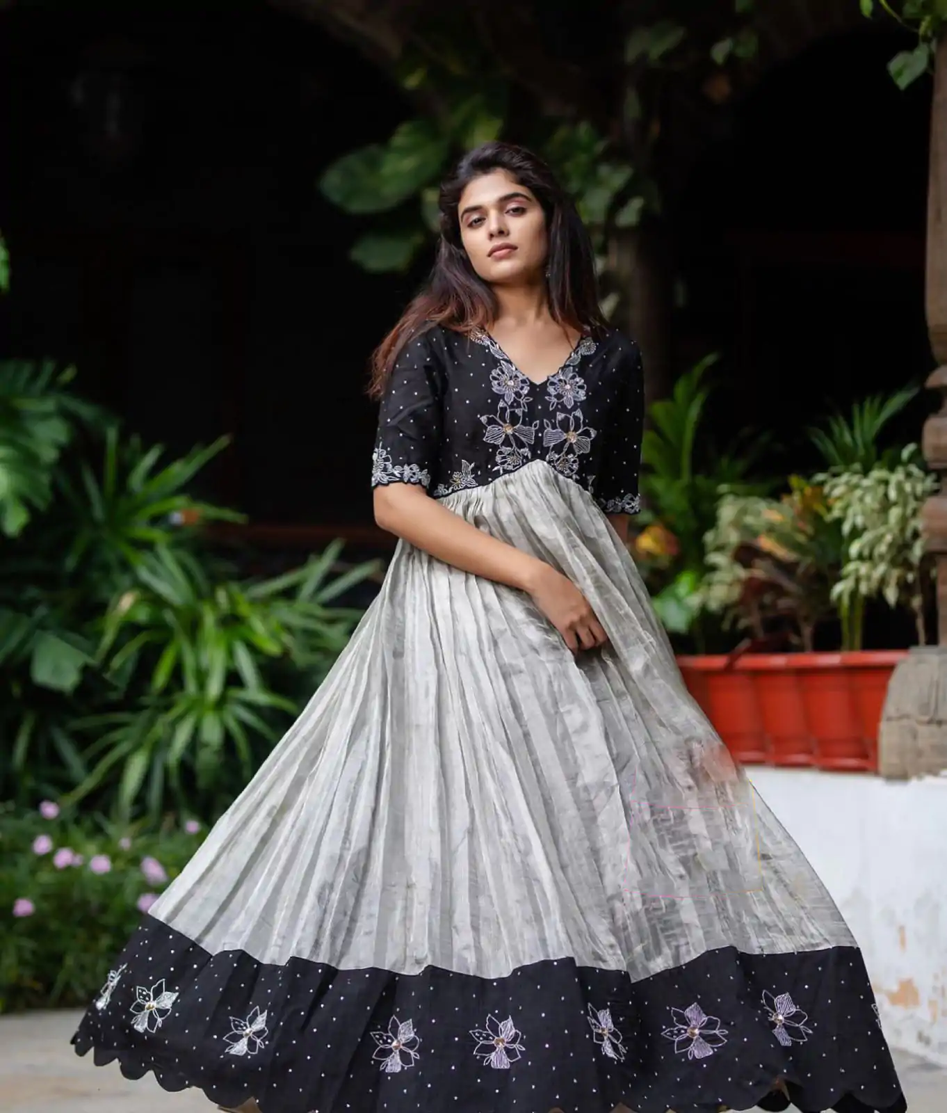 PC 277 White Color Choline Embroidery Sequence Gown Casual, Party Wear, Events, Festivals Wear Etc. Expected Delivery 4-6 Working Days @1929/- | Bollywood Gowns, Creative Gowns, Designer Gowns, Embroidered Gowns, Gowns, Party Wear Gowns