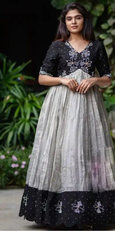 PC 277 White Color Choline Embroidery Sequence Gown Casual, Party Wear, Events, Festivals Wear Etc. Expected Delivery 4-6 Working Days @1929/- | Bollywood Gowns, Creative Gowns, Designer Gowns, Embroidered Gowns, Gowns, Party Wear Gowns