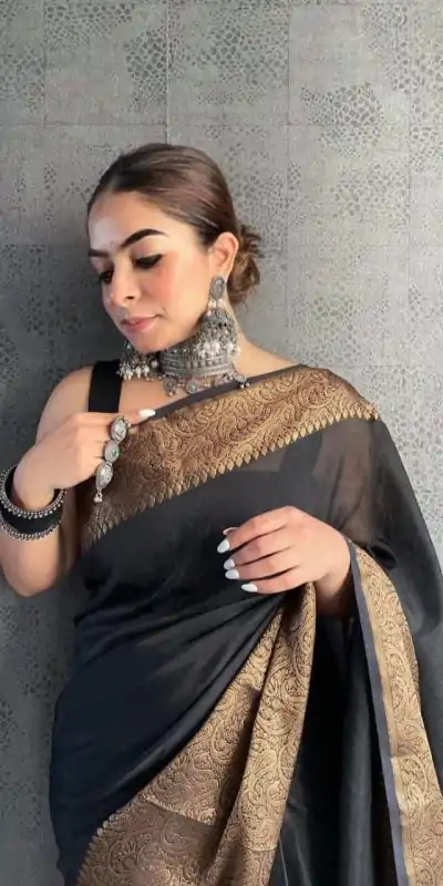 KP 3042 Black Color Soft Lichi Silk Jacquard On All Over Saree Casual, Party Wear, Wedding, Events Etc. Expected Delivery 4-6 Working Days @1349/- | Embroidered Sarees, Bollywood Sarees, Creative Sarees, Designer Sarees, Ethnic Saree, Modern Digital sarees, Party Wear Sarees, Sarees