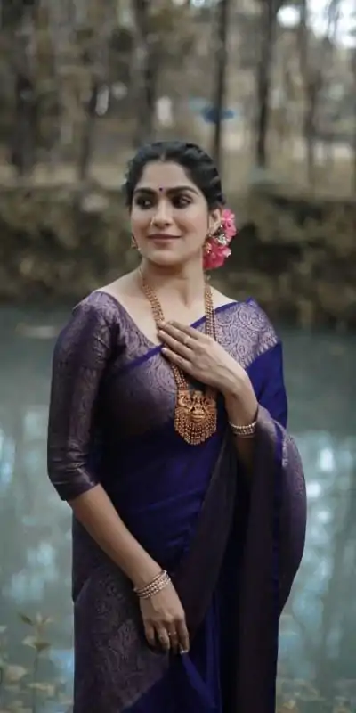 KP 3042 Navy Blue Color Soft Lichi Silk Jacquard On All Over Saree Casual, Party Wear, Wedding, Events Etc. Expected Delivery 4-6 Working Days @1349/- | Embroidered Sarees, Bollywood Sarees, Creative Sarees, Designer Sarees, Ethnic Saree, Modern Digital sarees, Party Wear Sarees, Sarees