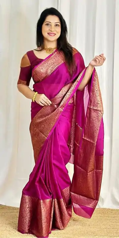 KP 3042 Pink Color Soft Lichi Silk Jacquard On All Over Saree Casual, Party Wear, Wedding, Events Etc. Expected Delivery 4-6 Working Days @1349/- | Embroidered Sarees, Bollywood Sarees, Creative Sarees, Designer Sarees, Ethnic Saree, Modern Digital sarees, Party Wear Sarees, Sarees