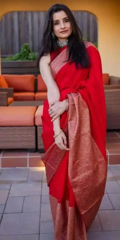 KP 3042 Red Color Soft Lichi Silk Jacquard On All Over Saree Casual, Party Wear, Wedding, Events Etc. Expected Delivery 4-6 Working Days @1349/- | Embroidered Sarees, Bollywood Sarees, Creative Sarees, Designer Sarees, Ethnic Saree, Modern Digital sarees, Party Wear Sarees, Sarees