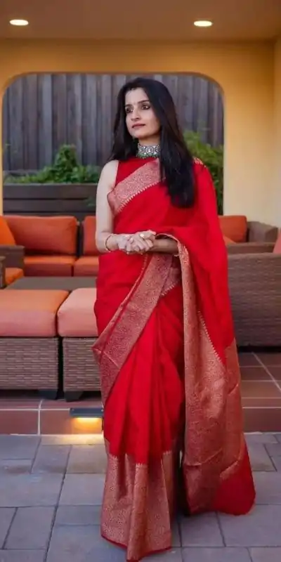 KP 3042 Red Color Soft Lichi Silk Jacquard On All Over Saree Casual, Party Wear, Wedding, Events Etc. Expected Delivery 4-6 Working Days @1349/- | Embroidered Sarees, Bollywood Sarees, Creative Sarees, Designer Sarees, Ethnic Saree, Modern Digital sarees, Party Wear Sarees, Sarees