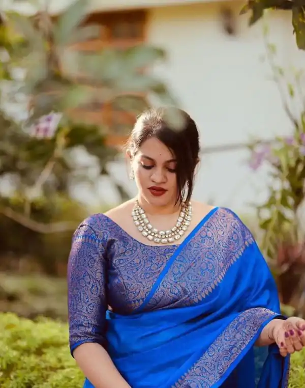 KP 3042 Royal Blue Color Soft Lichi Silk Jacquard On All Over Saree Casual, Party Wear, Wedding, Events Etc. Expected Delivery 4-6 Working Days @1349/- | Embroidered Sarees, Bollywood Sarees, Creative Sarees, Designer Sarees, Ethnic Saree, Modern Digital sarees, Party Wear Sarees, Sarees