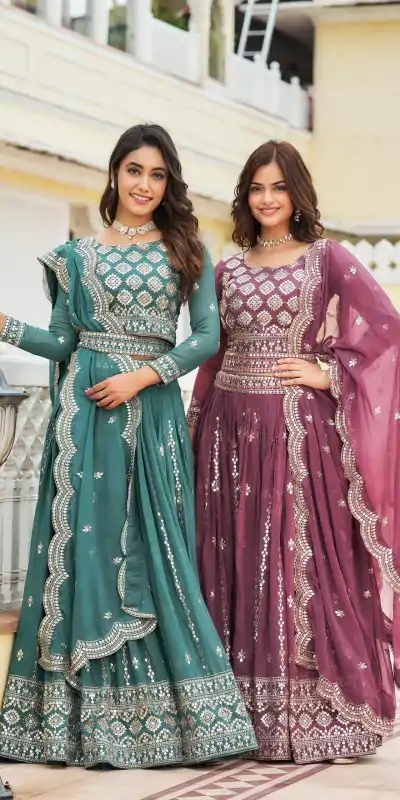 Ram 026 Blue Color Georgette Sequence Work Lehenga Choli Casual, Wedding, Festive, Events Expected Delivery 4-6 Working Days @3049/- | Creative Lehenga, Bollywood Lehenga, Designer Lehenga, Embroidered Lehenga, Lehenga, Party Wear Lehenga