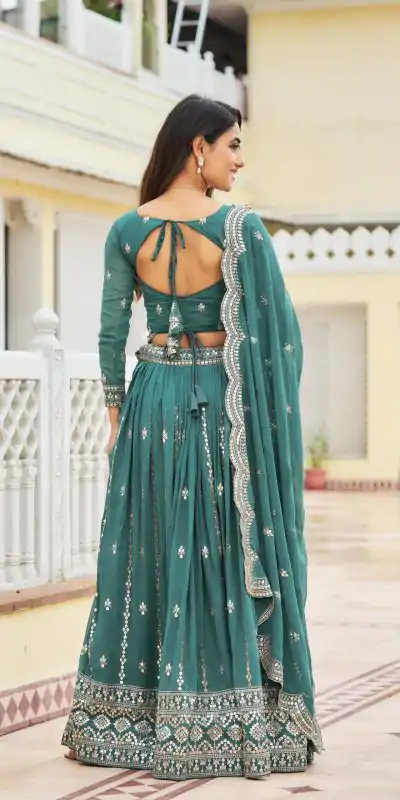 Ram 026 Blue Color Georgette Sequence Work Lehenga Choli Casual, Wedding, Festive, Events Expected Delivery 4-6 Working Days @3049/- | Creative Lehenga, Bollywood Lehenga, Designer Lehenga, Embroidered Lehenga, Lehenga, Party Wear Lehenga