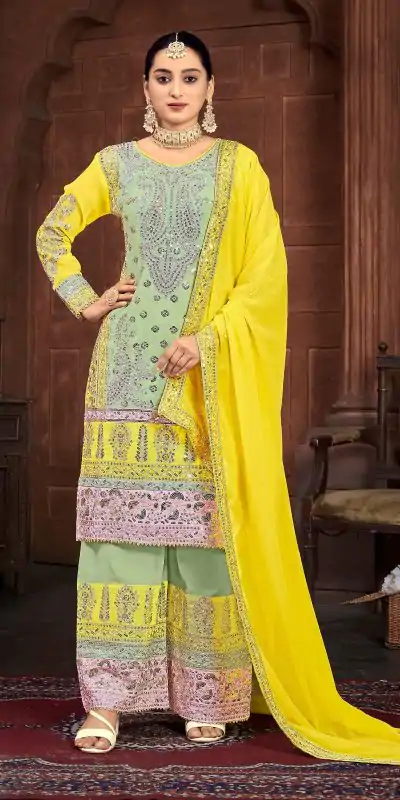 NSR 796 Blue Color Heavy Georgette Embroidery Salwar Suit Casual, Party Festive, Events Etc. Expected Delivery 4-6 Working Days @2099/ | Casual Suits, Jump Suits, Creative suits, Designer Suits, Palazzo Suits, Party Wear Suits, Patiala Suits, Salwar suit, Straight Suits