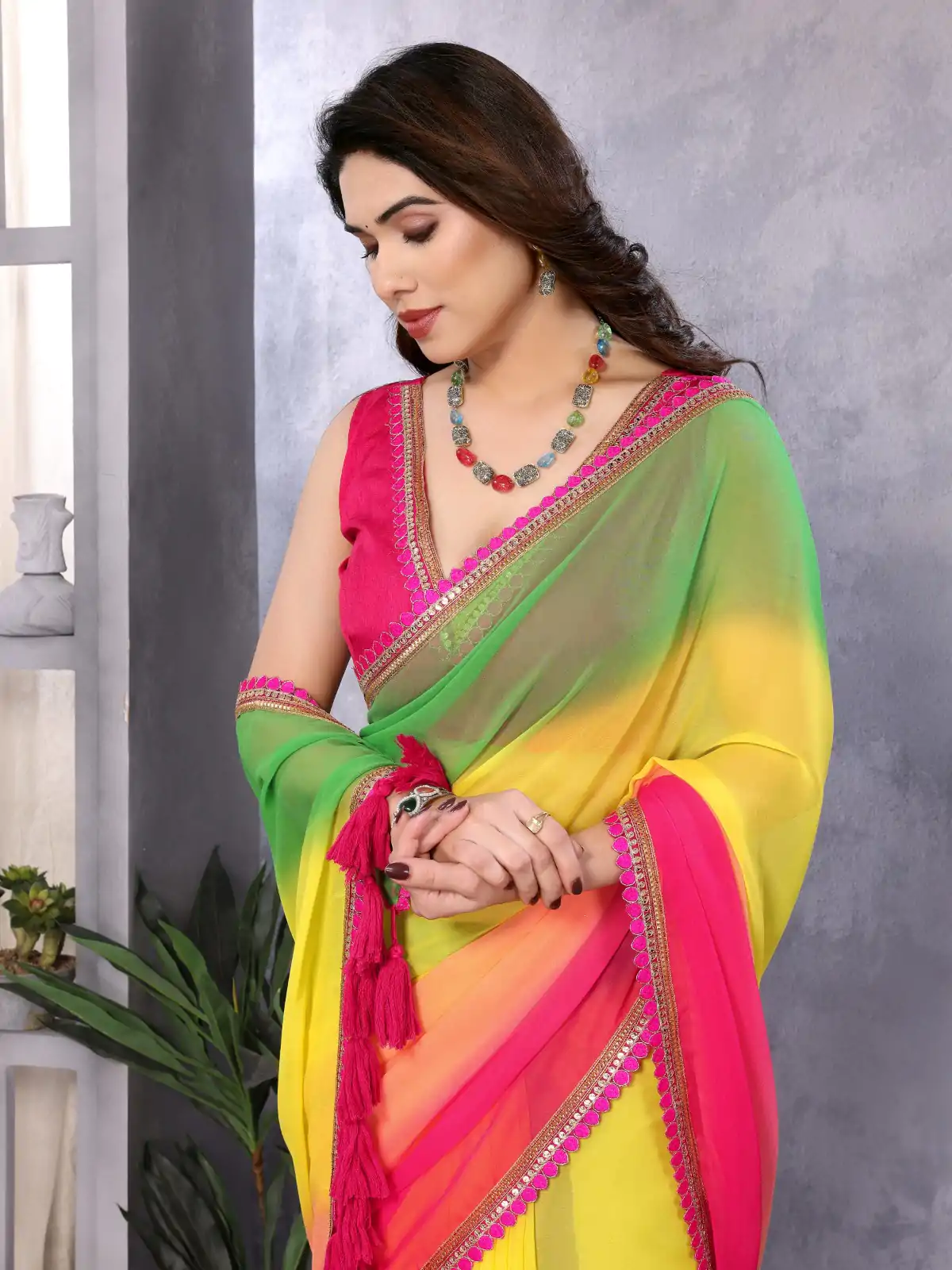 Jr Pop Multi  : Faux Peding Georgette Party, Wedding, Festive, Events Etc. 4-6 Working Days @1549/- Only | Embroidered Sarees, Bollywood Sarees, Creative Sarees, Designer Sarees, Ethnic Saree, Modern Digital sarees, Party Wear Sarees, Sarees