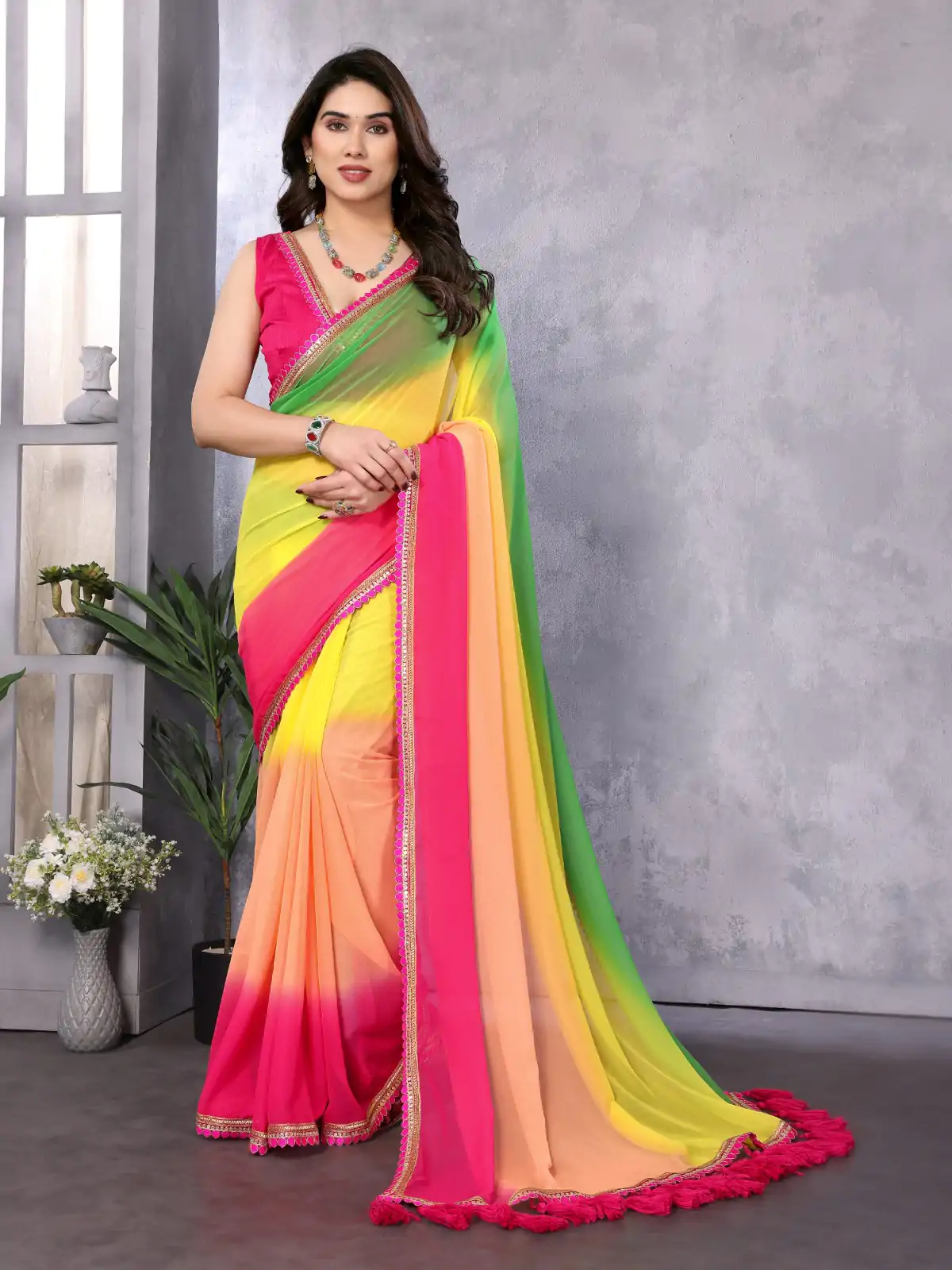 Jr Pop Multi  : Faux Peding Georgette Party, Wedding, Festive, Events Etc. 4-6 Working Days @1549/- Only | Embroidered Sarees, Bollywood Sarees, Creative Sarees, Designer Sarees, Ethnic Saree, Modern Digital sarees, Party Wear Sarees, Sarees