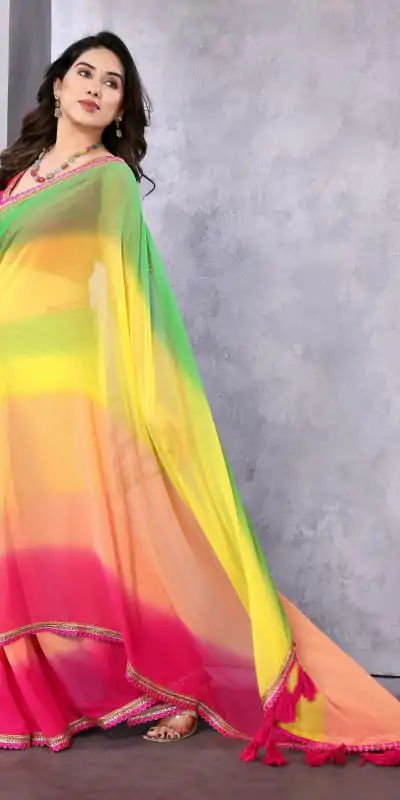 Jr Pop Multi  : Faux Peding Georgette Party, Wedding, Festive, Events Etc. 4-6 Working Days @1549/- Only | Embroidered Sarees, Bollywood Sarees, Creative Sarees, Designer Sarees, Ethnic Saree, Modern Digital sarees, Party Wear Sarees, Sarees