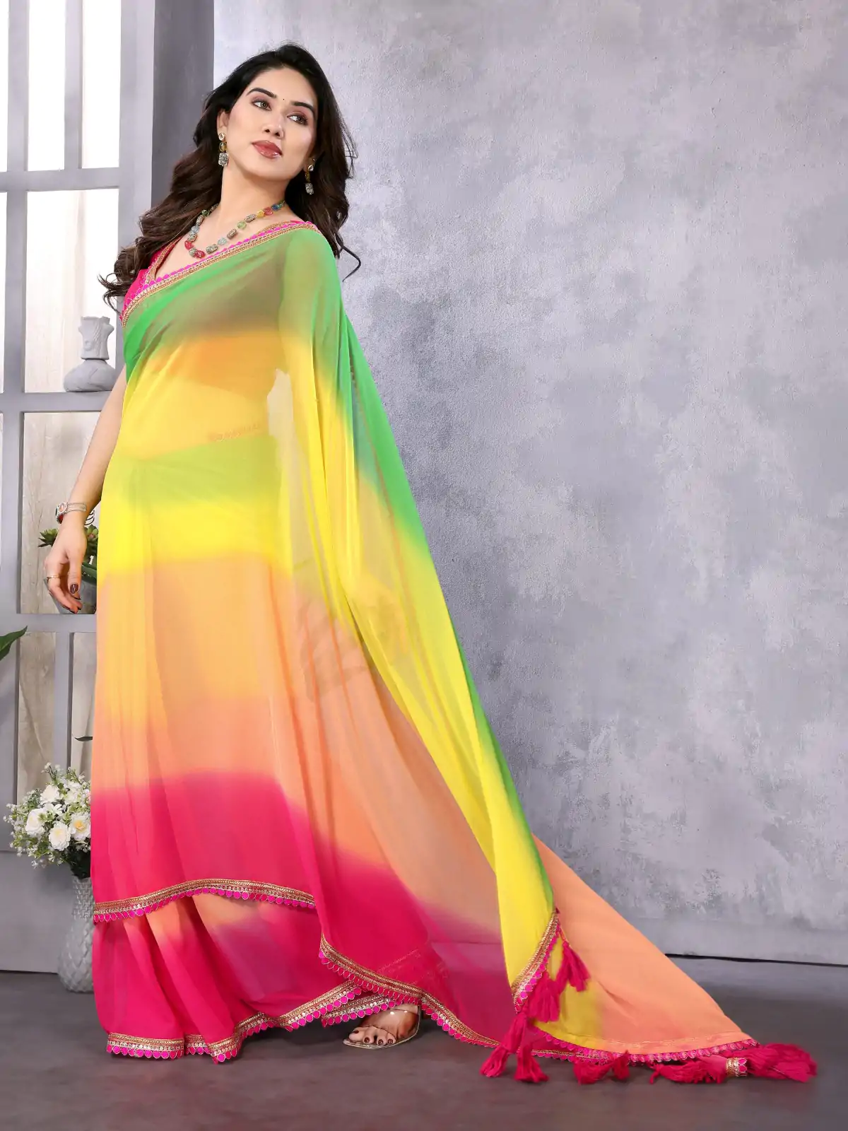 Jr Pop Multi  : Faux Peding Georgette Party, Wedding, Festive, Events Etc. 4-6 Working Days @1549/- Only | Embroidered Sarees, Bollywood Sarees, Creative Sarees, Designer Sarees, Ethnic Saree, Modern Digital sarees, Party Wear Sarees, Sarees