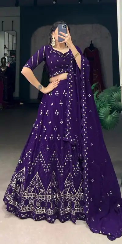 LNB 1410 Blue Color Fancy Georgette Sequins Thread Embroidery Lehenga Choli Wedding, Festive, Events Expected Delivery 4-6 Working Days@ 3349/- Only | Creative Lehenga, Bollywood Lehenga, Designer Lehenga, Embroidered Lehenga, Lehenga, Party Wear Lehenga