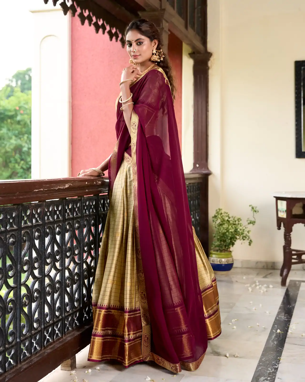 LNB 2050 Chiku Color Graceful Cotton Silk Weaving Paithani Concept Lehenga Choli Wedding, Festive, Events Expected Delivery 4-6 Working Days@2049/- Only | Creative Lehenga, Bollywood Lehenga, Designer Lehenga, Embroidered Lehenga, Lehenga, Party Wear Lehenga