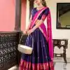 LNB 2050 Navy Blue Color Graceful Cotton Silk Weaving Paithani Concept Lehenga Choli Wedding, Festive, Events Expected Delivery 4-6 Working Days@2049/- | Creative Lehenga, Bollywood Lehenga, Designer Lehenga, Embroidered Lehenga, Lehenga, Party Wear Lehenga