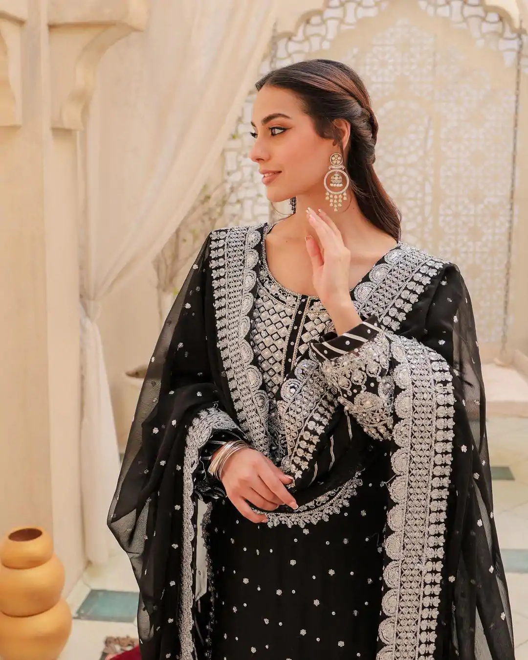 RTC 5766 Black Color Georgette Thread With Sequence Lehenga Choli Wedding, Party, Festive, Events Etc.   Expected Delivery 4-6 Working Days @2999/- | Creative Lehenga, Bollywood Lehenga, Designer Lehenga, Embroidered Lehenga, Lehenga, Party Wear Lehenga