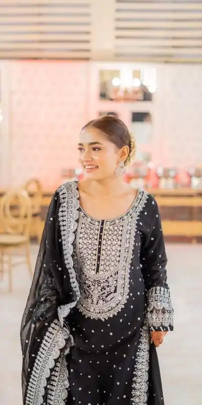 RTC 5766 Black Color Georgette Thread With Sequence Lehenga Choli Wedding, Party, Festive, Events Etc.   Expected Delivery 4-6 Working Days @2999/- | Creative Lehenga, Bollywood Lehenga, Designer Lehenga, Embroidered Lehenga, Lehenga, Party Wear Lehenga