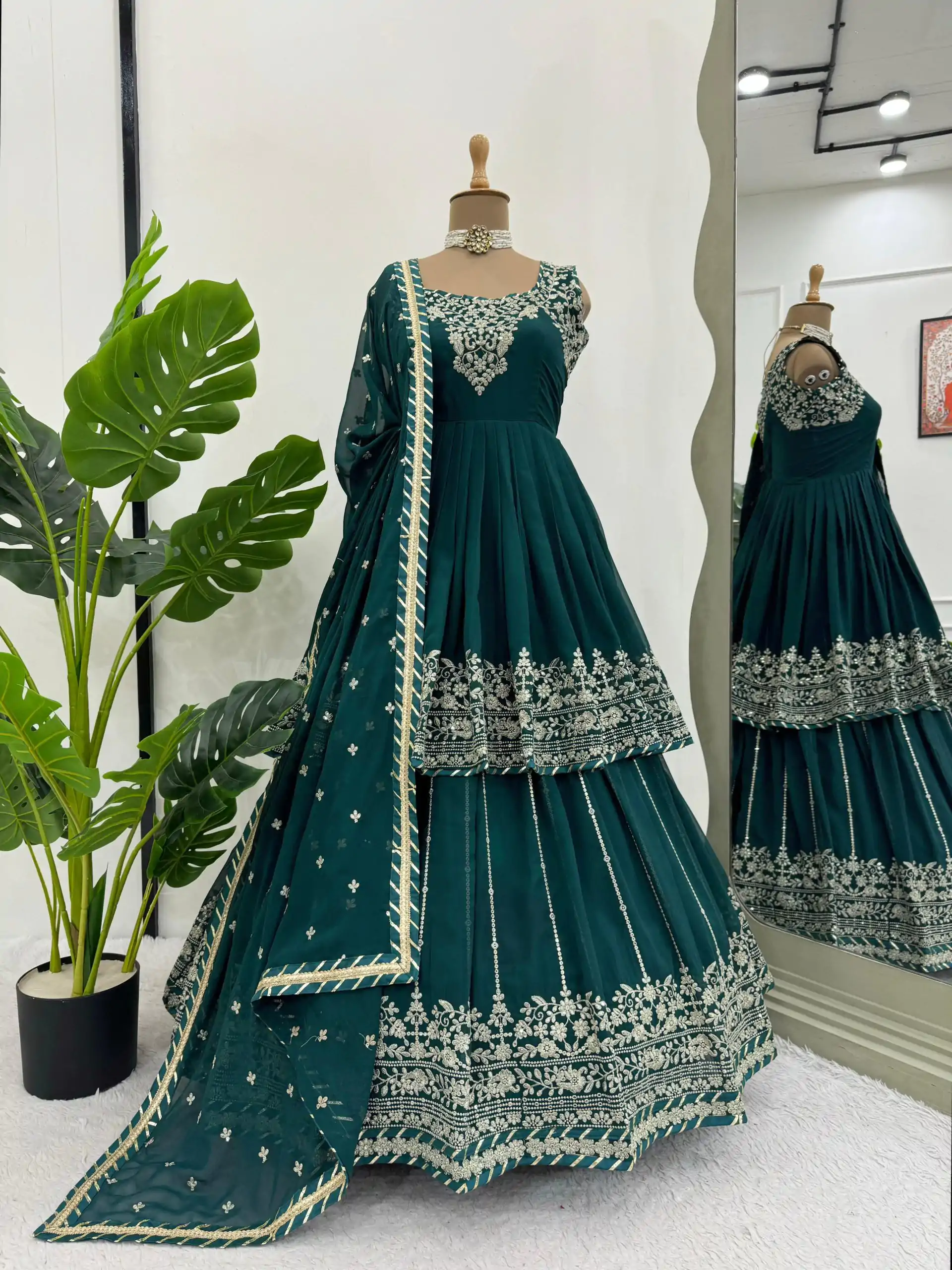 RTC 5766 Blue Color Georgette Thread With Sequence Lehenga Choli Wedding, Party, Festive, Events Etc.   Expected Delivery 4-6 Working Days @2999/- | Creative Lehenga, Bollywood Lehenga, Designer Lehenga, Embroidered Lehenga, Lehenga, Party Wear Lehenga