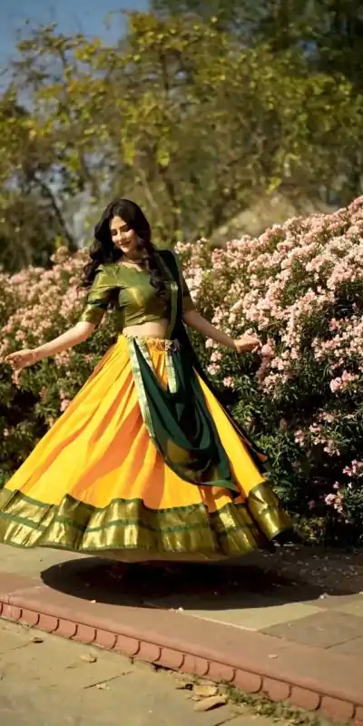 LNB 2001 Mustard Color Peaceful Kanchipuram Zari Weaving Lehenga Choli Wedding, Festive, Events Expected Delivery 4-6 Working Days@2199/- Only | Bollywood Lehenga, Creative Lehenga, Designer Lehenga, Embroidered Lehenga, Lehenga, Party Wear Lehenga