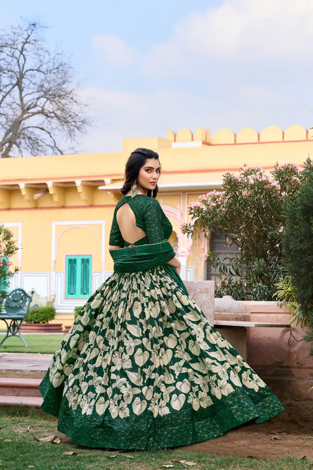 LNB 1213 Green Color Pretty Tussar Silk Floral And Foil Printed Lehenga Choli Wedding, Festive, Events Expected Delivery 4-6 Working Days@2449/- Only | Creative Lehenga, Bollywood Lehenga, Designer Lehenga, Embroidered Lehenga, Lehenga, Party Wear Lehenga