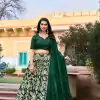 Pretty Green Color Tussar Silk Floral & Foil Printed Lehenga Choli