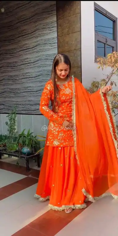 RTC 6462 Orange Color Pretty Georgette Thread Fancy Lace Lehenga Choli Wedding, Party, Festive, Events Etc.   Expected Delivery 4-6 Working Days @2099/- | Creative Lehenga, Bollywood Lehenga, Designer Lehenga, Embroidered Lehenga, Lehenga, Party Wear Lehenga