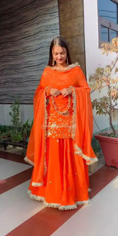 RTC 6462 Orange Color Pretty Georgette Thread Fancy Lace Lehenga Choli Wedding, Party, Festive, Events Etc.   Expected Delivery 4-6 Working Days @2099/- | Creative Lehenga, Bollywood Lehenga, Designer Lehenga, Embroidered Lehenga, Lehenga, Party Wear Lehenga