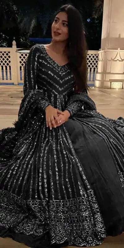 RTC 6453 Black Color Superb Georgette Thread Sequence Lehenga Choli Wedding, Party, Festive, Events Etc. Expected Delivery 4-6 Working Days @2649/- | Creative Lehenga, Bollywood Lehenga, Designer Lehenga, Embroidered Lehenga, Lehenga, Party Wear Lehenga