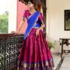 Pink Cotton Silk Weaving Paithani Concept Lehenga Choli