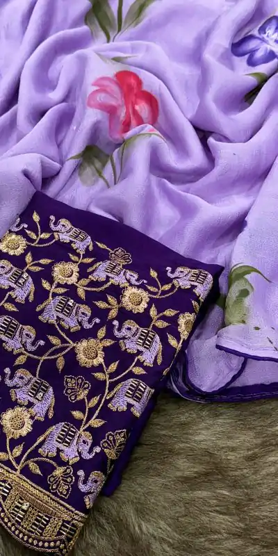 SSS 590 Purple Color Georgette Embroidery Sequence work Sequence lace Casual, Wedding, Festive, Events . Expected Delivery  4-6 Working Days @1699/- only | Embroidered Sarees, Bollywood Sarees, Creative Sarees, Designer Sarees, Ethnic Saree, Modern Digital sarees, Party Wear Sarees, Sarees